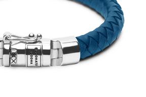 Ben Small Leather Armband 19cm blauw 180BU