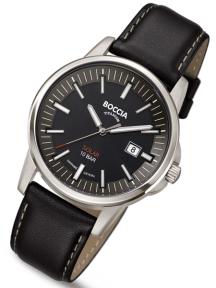 boccia 3643-02 heren horloge titanium zwart