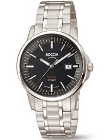 boccia 3643-04 heren horloge titanium zwart