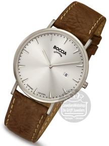 boccia 3648-01 heren horloge titanium grijs