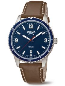 boccia 3635-02 heren horloge titanium zwart