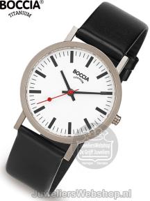 boccia 521-03 horloge titanium stationsklok