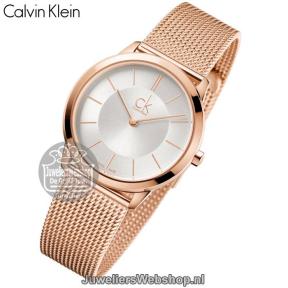 calvin klein minimal horloge midsize rose k3m22626