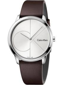 calvin klein herenhorloge K3M221G6 minimal bruin leren band