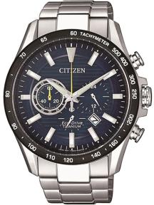 citizen ca4444-82l chrono herenhorloge titanium blauw