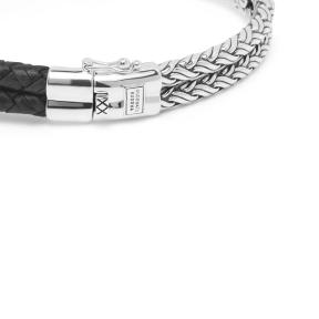 Buddha to Buddha armband Katja Knot Mix Silver/Leather Black 132