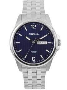 Prisma Herenhorloge P.1664 Pattern Steel Blauw