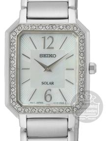 Seiko Solar Dameshorloge SUP465P1 Parelmoer