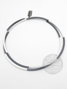 step by step collier vierkante buizen 300148-blauw-zilver