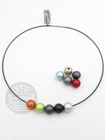 step by step collier met bolletjes multicolor 600661-8mm