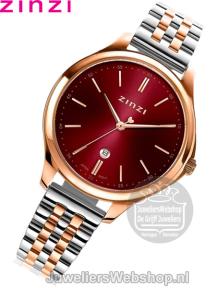 Zinzi Classy Horloge Bicolor Rose Rood ZIW1038