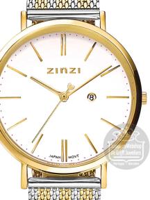 zinzi retro horloge bicolor ziw407mb met witte wijzerplaat