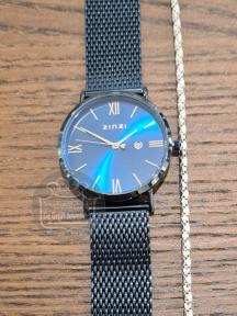 zinzi ZIW551M roman horloge blauw mesh