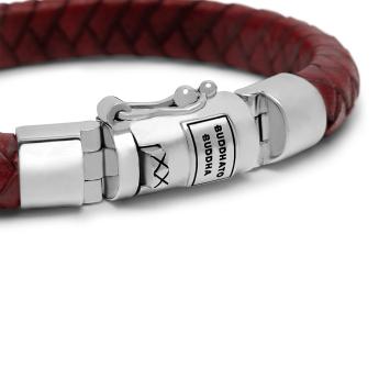 buddha to buddha 180RD Ben Small Leather Armband Rood