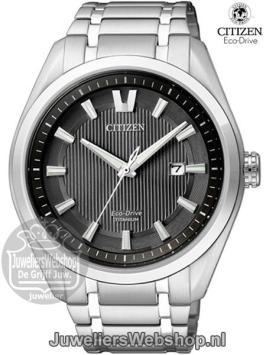 Citizen AW1240-57E horloge Eco-Drive Zwart Titanium