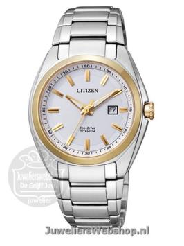 Citizen EW2214-52A horloge dames Eco-Drive Titanium Bicolor