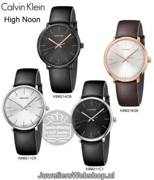 Calvin Klein High Noon Heren Horloges met Leren Band