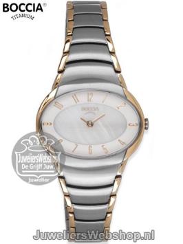 boccia 3255-04 horloge dames titanium bicolor