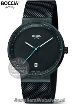 boccia titanium herenhorloge 3615-02 zwart