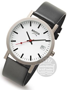 boccia 3622-01 horloge titanium stationsklok