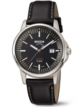 boccia 3643-02 heren horloge titanium zwart