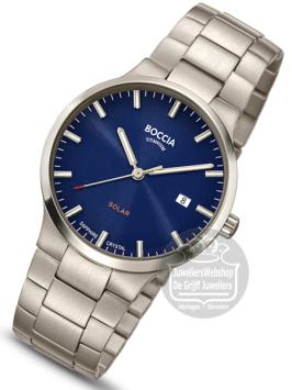 boccia 3652-02 heren horloge titanium zwart