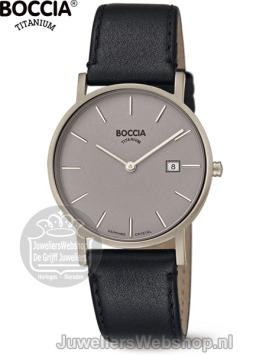 boccia 3637-01 heren horloge titanium grijs