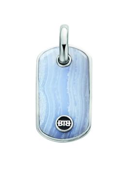 BTB Stone Pendant 676BA Blue Lace Agate Hanger