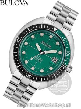 Bulova Oceanographer Automaat 96B322 Horloge Groen