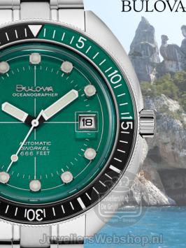 Bulova Oceanographer Automaat 96B322 Horloge Groen