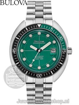 Bulova Oceanographer Automaat 96B322 Horloge Groen