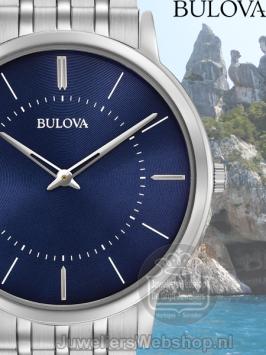 Bulova American Clipper Classic 96A188 Horloge Blauw