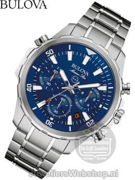 Bulova Marine Star 96B256 Horloge Blauw