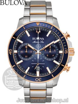 Bulova Marine Star 98B301 Horloge Blauw