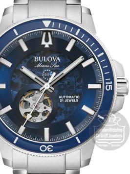 Bulova Marine Star 96A289 Horloge Blauw