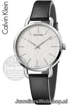 Calvin Klein horloge Even K7B231C6 Zwart