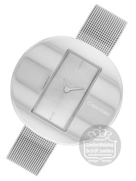 Calvin Klein CK25200016 Circular Mesh Horloge Dames Zilver