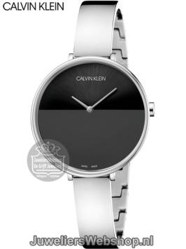 Calvin Klein dameshorloge Rise K7A23141 staal grijs met zwart