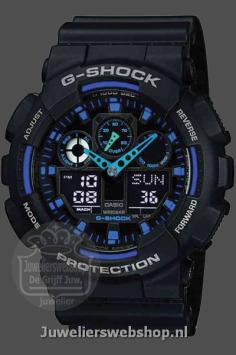 Casio GA-100-1A2ER G-Shock Zwart Blauw