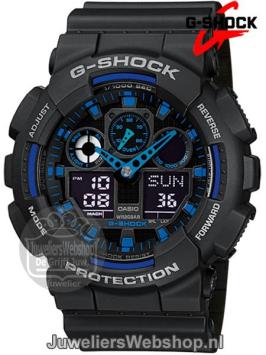 Casio GA-100-1A2ER G-Shock Zwart Blauw