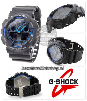 Casio GA-100-1A2ER G-Shock Zwart Blauw