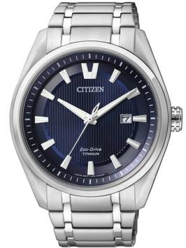 Citizen AW1240-57L horloge Eco-Drive Blauw Titanium