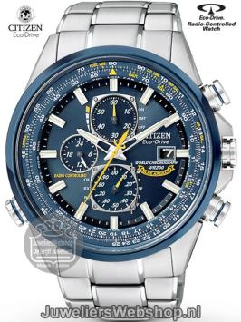 Citizen horloge AT8020-54L Blue Angels Radio Controlled Eco drive Chronograaf Horloge