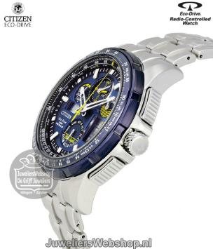 Citizen JY8058-50L Eco Drive Radio Controlled Blue Angels Horloge