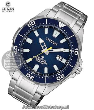 citizen duikhorloge titanium BN201-88L eco drive blauw