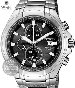 citizen ca0700-86e titanium chronograaf eco drive horloge