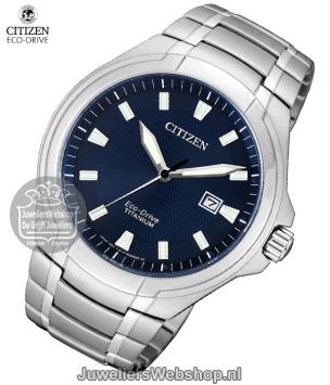 citizen bm7430-89l titanium herenhorloge blauw