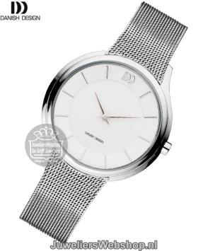 danish design iv62q1194 dames horloge zilverkleurig