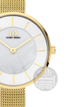 danish design IV05Q1158 dames horloge staal goud