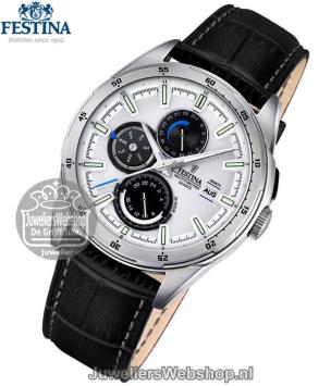 Festina F16877-1 multifunctie herenhorloge staal